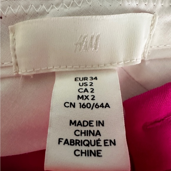 H&M | Wide Leg Dress Pants / Trouser Pants in Hot Pink| Size 2 NWOT - Picture 6 of 10